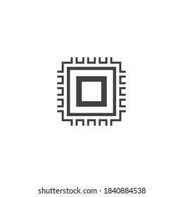 Circuit technology illustration logo vector template