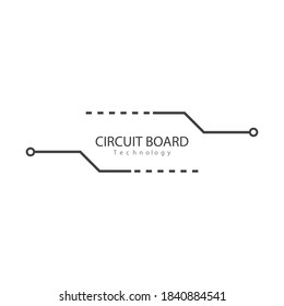 Plantilla vectorial del logotipo de la ilustración de la tecnología del circuito