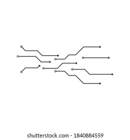 Circuit technology illustration logo vector template