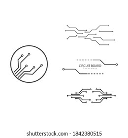 Circuit technology illustration logo vector template