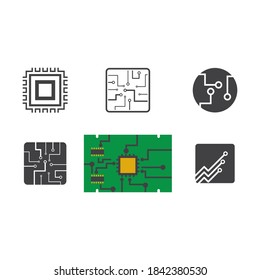 Circuit technology illustration logo vector template
