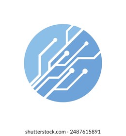 Plantilla de Vector de logotipo de ilustración de tecnología de circuito
