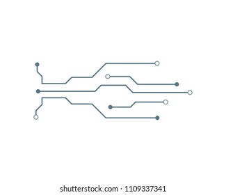 circuit technology ilustration logo vector template