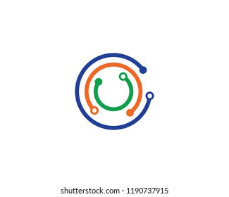 circuit technology ilustration vector template