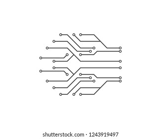 circuit technology ilustration vector template