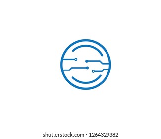 circuit technology ilustration vector template