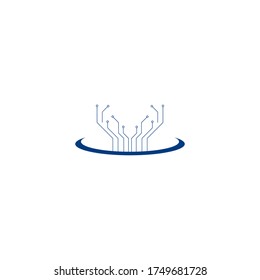 circuit technology ilustration vector template