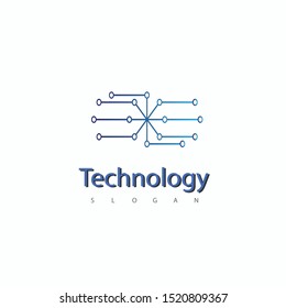 Circuit Of Technology Logo. Design Template