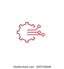 Circuit technology logo icon design vector template 