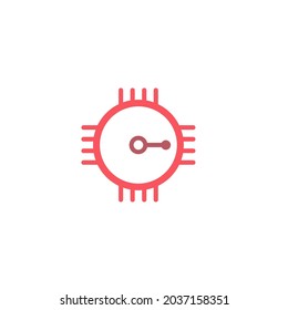Plantilla vectorial de diseño de iconos de la tecnología de circuitos 