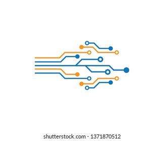 circuit technology logo vector template