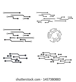 
Circuit technology logo vector template