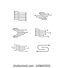 Circuit technology logo vector template