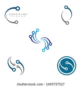 Circuit technology logo vector template