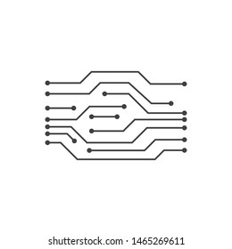 Circuit technology logo vector template
