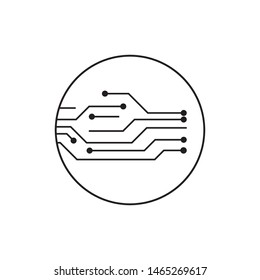 Circuit technology logo vector template
