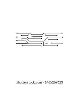 Circuit technology logo vector template
