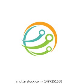 Circuit technology logo vector template