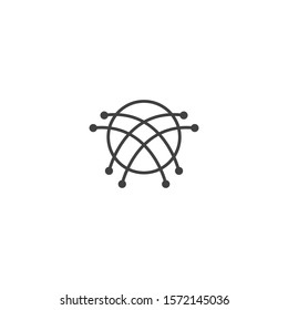 Circuit technology logo vector template