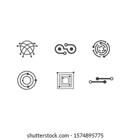 Circuit technology logo vector template