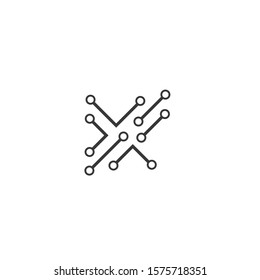 Circuit technology logo vector template