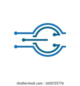 Circuit technology logo vector template