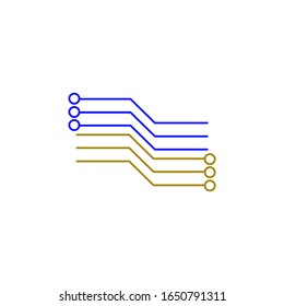 Plantilla vectorial del logotipo de la tecnología de circuito