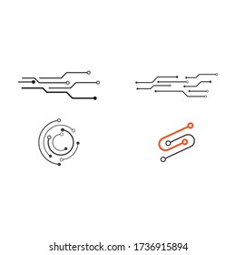 Circuit technology logo vector template