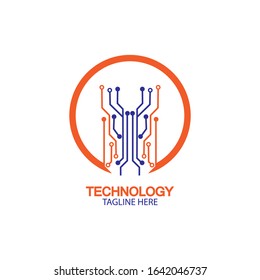 Circuit Technology Logo Vector Templatevector Stock Vector (Royalty ...