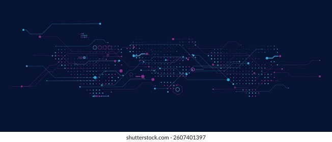 Circuit technology system. For business presentation. Abstract background
