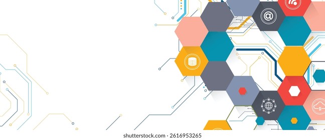 Circuit technology system. For business presentation. Abstract background