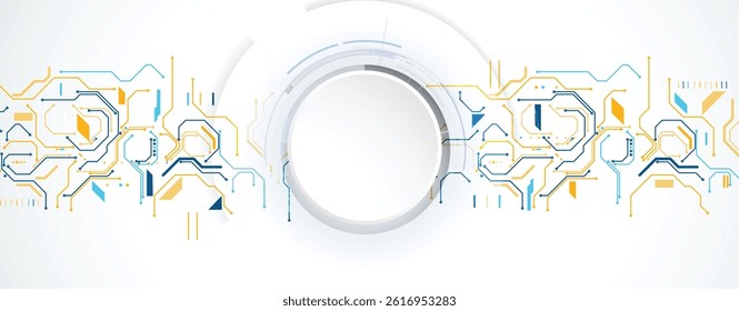 Circuit technology system. For business presentation. Abstract background