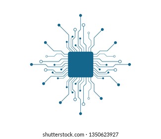 circuit technology vector template