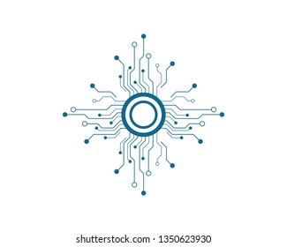 circuit technology vector template