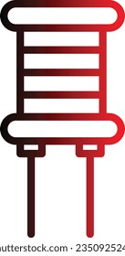Circuit Tools Inductor Gradient Line Icon
