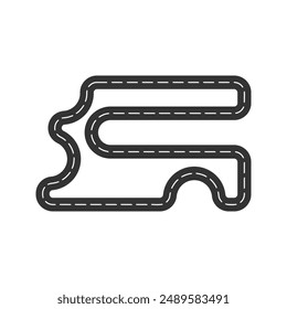 Circuit Track Illustration isolated on White Background