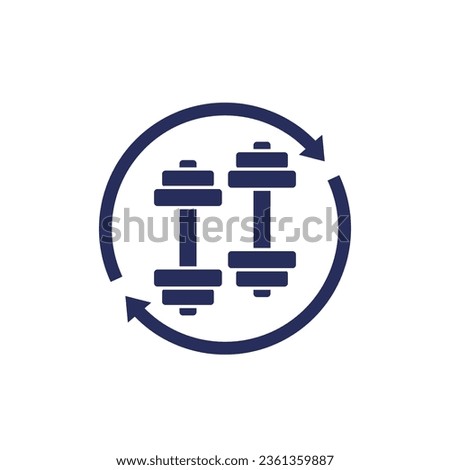 Circuit training, endurance workout icon