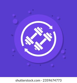 Circuit training icon for web