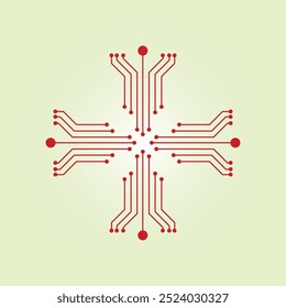 Circuit trendy artwork beautiful abstract vector illustration colorful useful design.eps