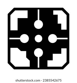 Circuit Vector Glyph Icon For Personal And Commercial Use.
