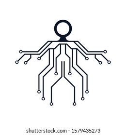 Circuit vector icon illustration design