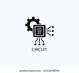 Ilustración De Vector De Circuito, Icono O Símbolo De Logotipo
