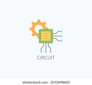 Circuit Vector, Icon Or Logo Sign Symbol Illustration