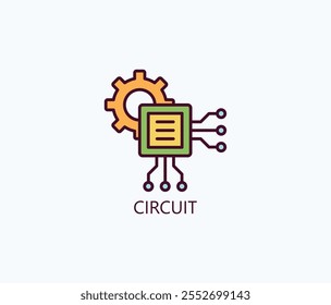Circuit Vector, Icon Or Logo Sign Symbol Illustration