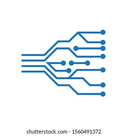 Circuit vector illustration design template
