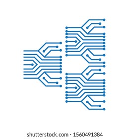 Circuit vector illustration design template

