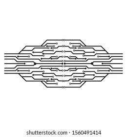 Circuit vector illustration design template
