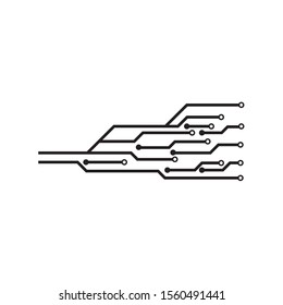 Circuit vector illustration design template
