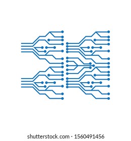 Circuit vector illustration design template
