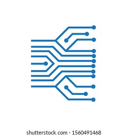 Circuit vector illustration design template
